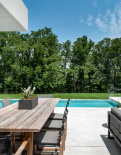Outdoor living at its finest at this Grimsby modern home, built by DB Custom Homes.